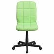Pemberly Row Contemporary Mid Back Quilted Office Swivel Chair in Green