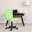 Pemberly Row Contemporary Mid Back Quilted Office Swivel Chair in Green