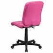 Pemberly Row Contemporary Mid Back Quilted Office Swivel Chair in Pink