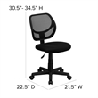 Pemberly Row Mid-Back Black Mesh Task and Computer Office Chair