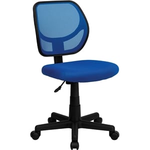 Pemberly Row Mid-Back Blue Mesh Task and Computer Office Chair