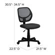 Pemberly Row Mid-Back Gray Mesh Task and Computer Office Chair