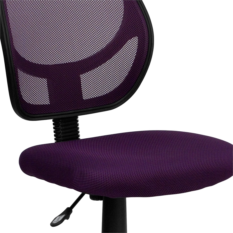 Pemberly Row Mid-Back Purple Mesh Task and Computer Office Chair