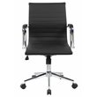 Pemberly Row Modern / Contemporary Modern Task Chrome Chair in Black