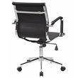 Pemberly Row Modern / Contemporary Modern Task Chrome Chair in Black