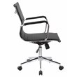 Pemberly Row Modern / Contemporary Modern Task Chrome Chair in Black
