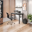 Pemberly Row Modern / Contemporary Modern Task Chrome Chair in Black