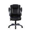 Pemberly Row Medium Back Manager Chair with Flip-up Arms in Black