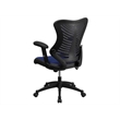 Pemberly Row Contemporary High Back Mesh Office Chair in Blue