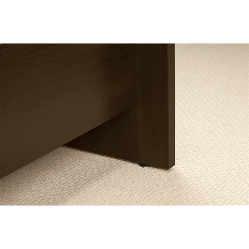 Pemberly Row 66W x 30D Desk Shell with 48W Return in Mocha Cherry