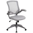 Pemberly Row Modern / Contemporary Mesh Swivel Office Chair in Gray