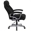Pemberly Row Big and Tall Fabric Swivel Office Chair in Black