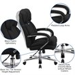 Pemberly Row Big and Tall Fabric Swivel Office Chair in Black