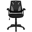 Pemberly Row Contemporary Mid-Back Office Swivel Chair In Black Mesh