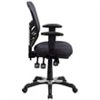 Pemberly Row Contemporary Mid Back Mesh Swivel Office Chair in Dark Gray