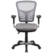 Pemberly Row Contemporary Mid Back Mesh Swivel Office Chair in Gray