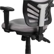 Pemberly Row Contemporary Mid Back Mesh Swivel Office Chair in Gray