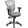 Pemberly Row Contemporary Mid Back Mesh Swivel Office Chair in Gray