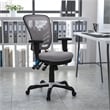 Pemberly Row Contemporary Mid Back Mesh Swivel Office Chair in Gray