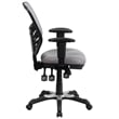 Pemberly Row Contemporary Mid Back Mesh Swivel Office Chair in Gray