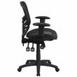 Pemberly Row Contemporary Mid Back Mesh Swivel Office Chair in Black
