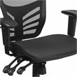Pemberly Row Contemporary Mid Back Mesh Swivel Office Chair in Black