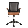 Pemberly Row Contemporary Mid-Back Mesh Task Office Chair in Brown