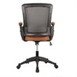 Pemberly Row Contemporary Mid-Back Mesh Task Office Chair in Brown