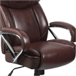 Pemberly Row Contemporary Big and Tall Leather Office Chair In Brown