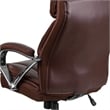 Pemberly Row Contemporary Big and Tall Leather Office Chair In Brown