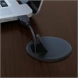 Pemberly Row Left Hand Bow U-Shaped Desk with Mobile File Cabinet - Mocha Cherry