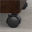 Pemberly Row Left Hand Bow U-Shaped Desk with Mobile File Cabinet - Mocha Cherry