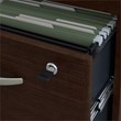 Pemberly Row U-Shaped Desk with Mobile File in Mocha Cherry - Engineered Wood