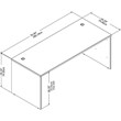 Pemberly Row 72W x 30D Office Desk in White - Engineered Wood