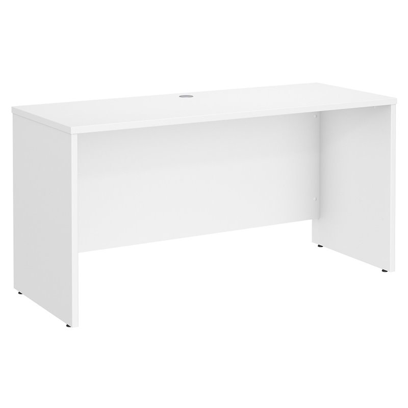 Pemberly Row 60W x 24D Credenza Desk in White - Engineered Wood