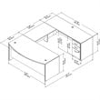 Pemberly Row 72W x 36D U Shaped Desk with Drawers in White - Engineered Wood
