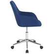Pemberly Row Contemporary Mid Back Swivel Office Chair in Blue