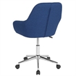 Pemberly Row Contemporary Mid Back Swivel Office Chair in Blue