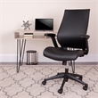 Pemberly Row Leather Ergonomic Swivel Executive Office Chair