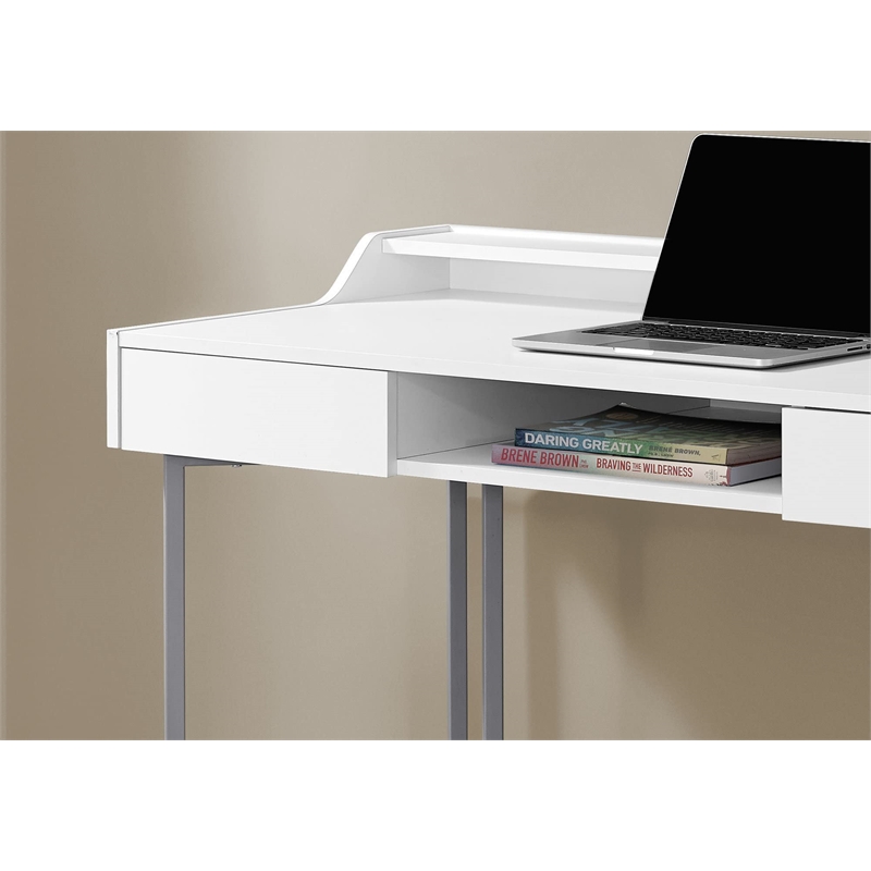 Pemberly Row Computer Desk Home Office Laptop Storage Drawers 48