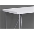 Pemberly Row Computer Desk Home Office Laptop Work Metal Laminate White Gray