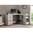 Pemberly Row Computer Desk Home Office Corner L Shape Work Laptop Laminate Beige