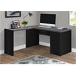 Pemberly Row Computer Desk Home Office Corner L Shape Work Laptop Laminate Black