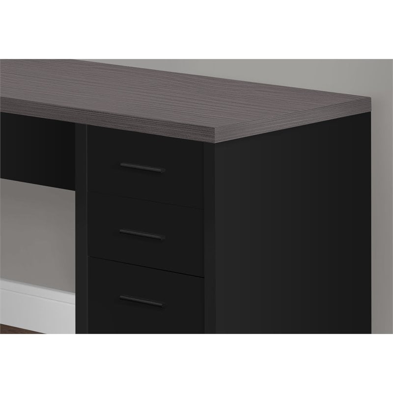 Pemberly Row Computer Desk Home Office Corner L Shape Work Laptop Laminate Black