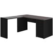 Pemberly Row Computer Desk Home Office Corner L Shape Work Laptop Laminate Black