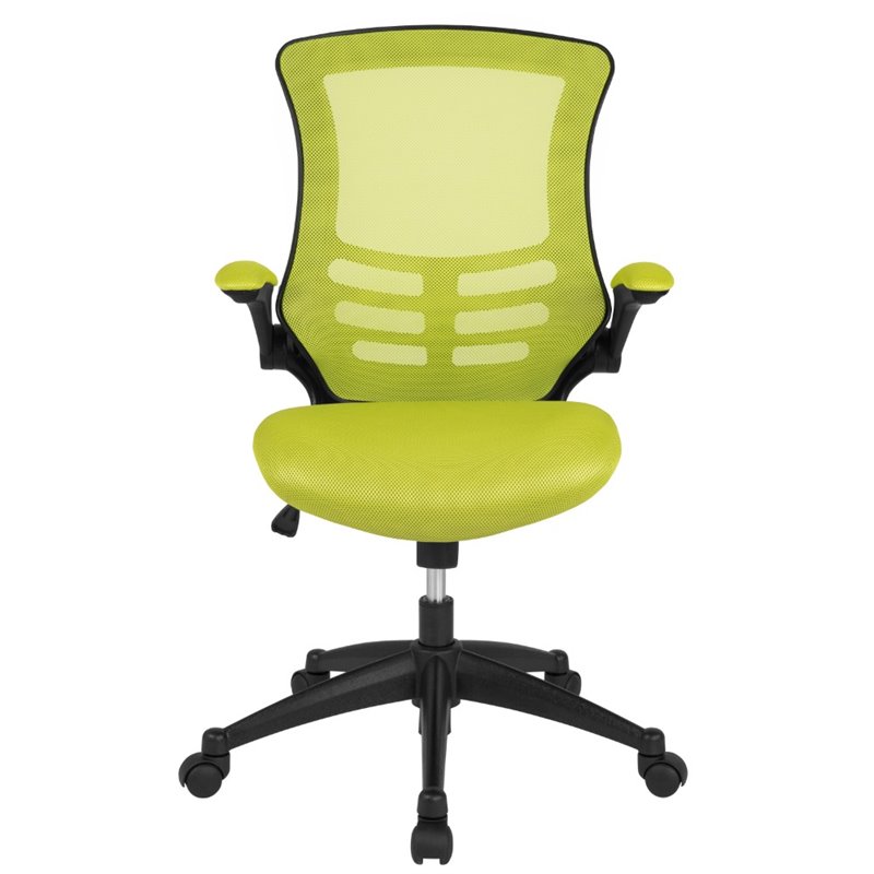 Pemberly Row Contemporary Mid Back Mesh Office Swivel Chair in Green