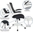 Pemberly Row Mid Back Mesh Office Swivel Chair in Black and White