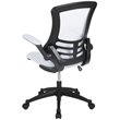 Pemberly Row Contemporary Mid Back Mesh Office Swivel Chair in White