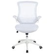 Pemberly Row Contemporary Mid Back Mesh Office Swivel Chair in White