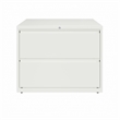 Pemberly Row 2-Drawer Metal Lateral Filing Cabinet w/ Interlock System in White